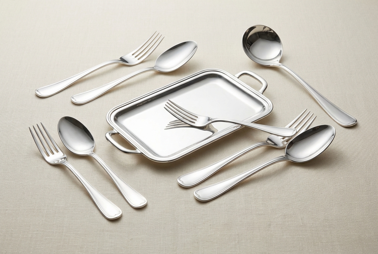 Sterling silver flatware and serving pieces